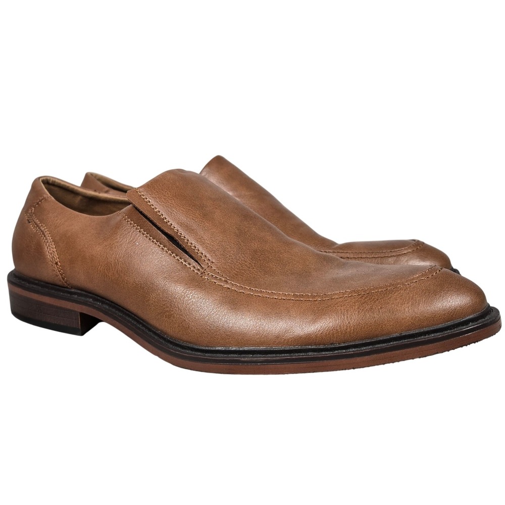 Goodfellow & Co Mens Brown Faux Leather Slip On Loafer‎ Dress Shoes Size 11